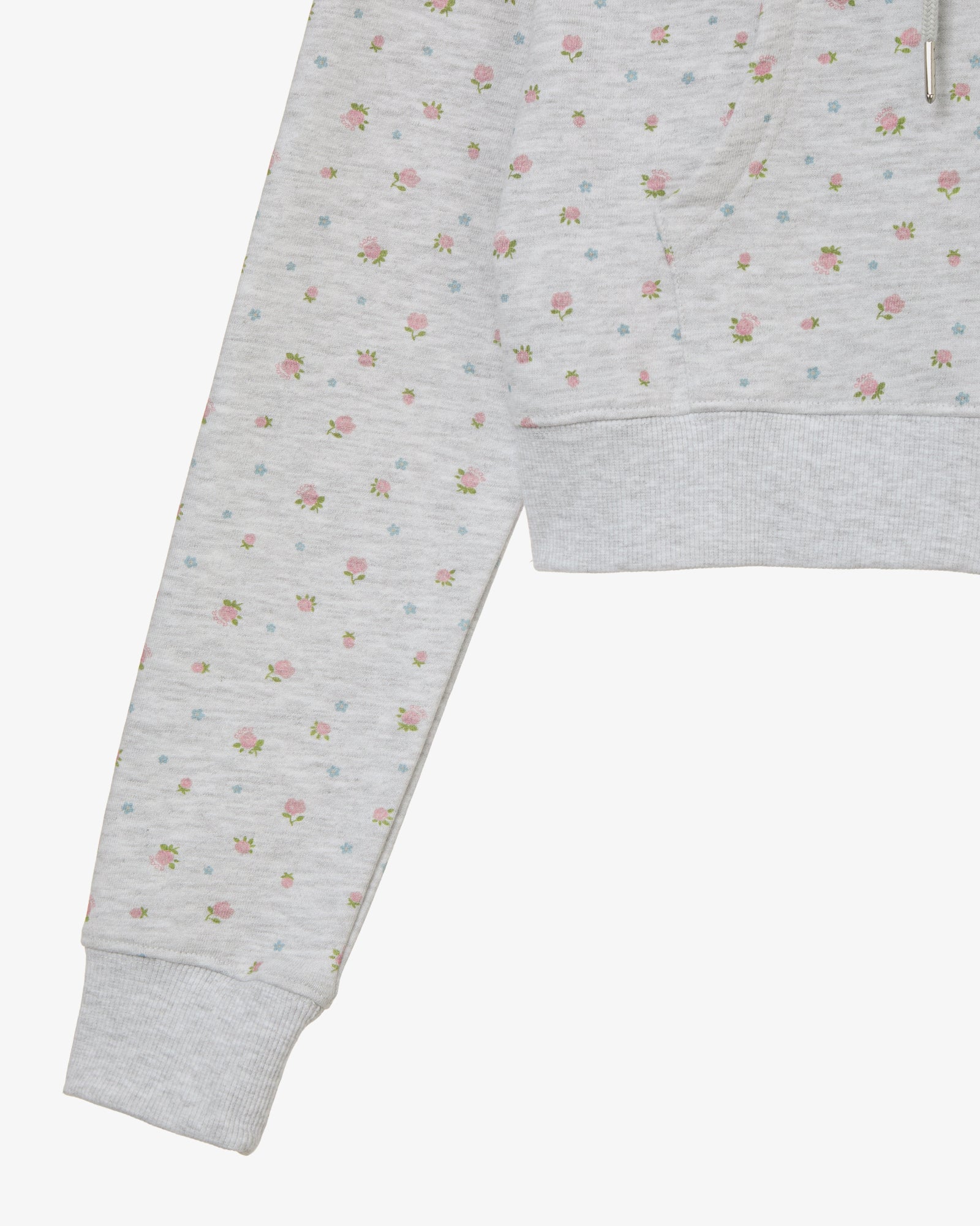 WEB LOGO FLOWER CROP HOOD ZIP-UP [PINK]