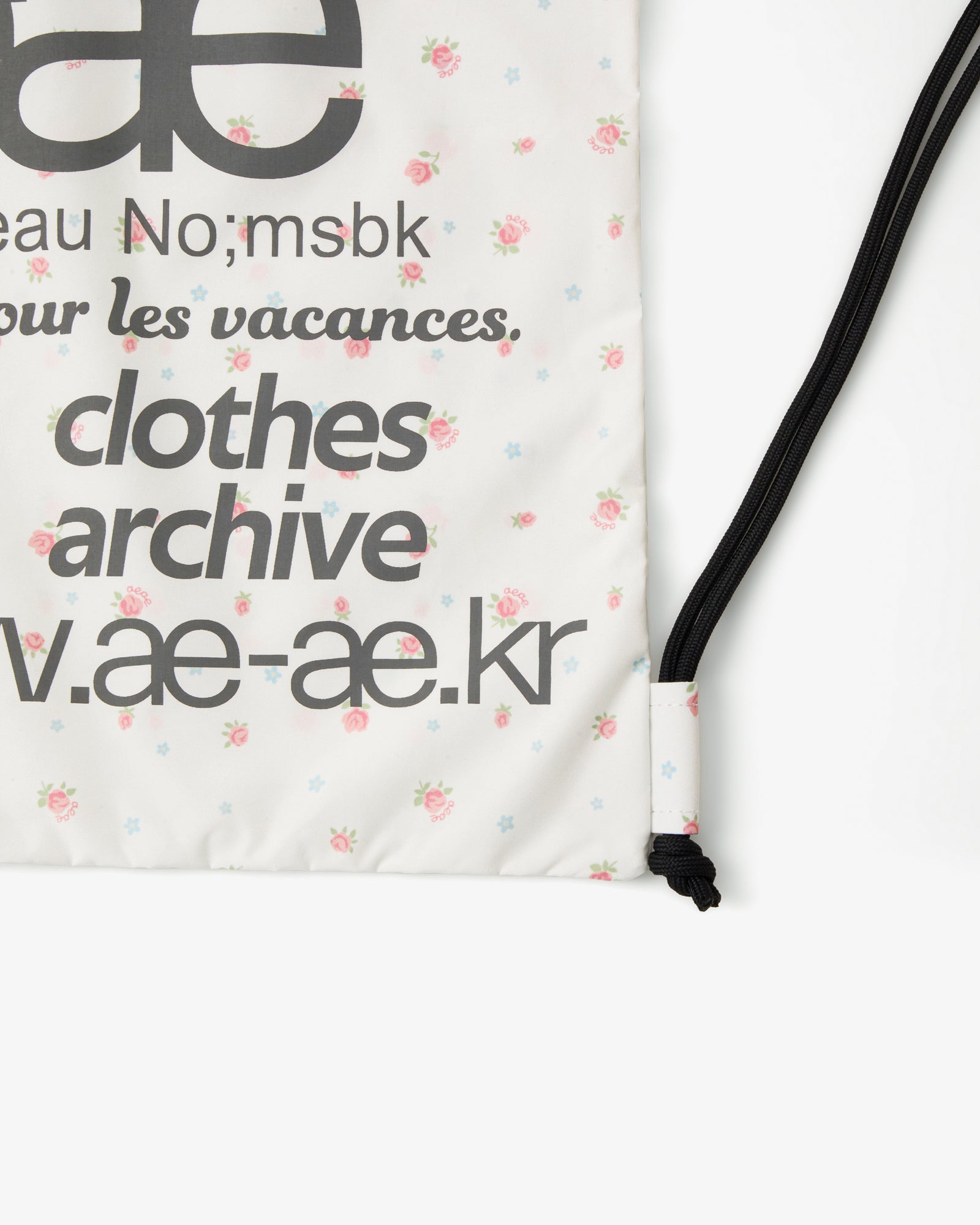 WEB LOGO FLOWER GYM SACK [WHITE]