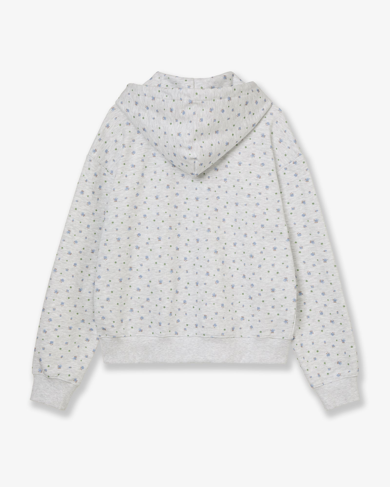 WEB LOGO FLOWER HOOD ZIP-UP [BLUE]