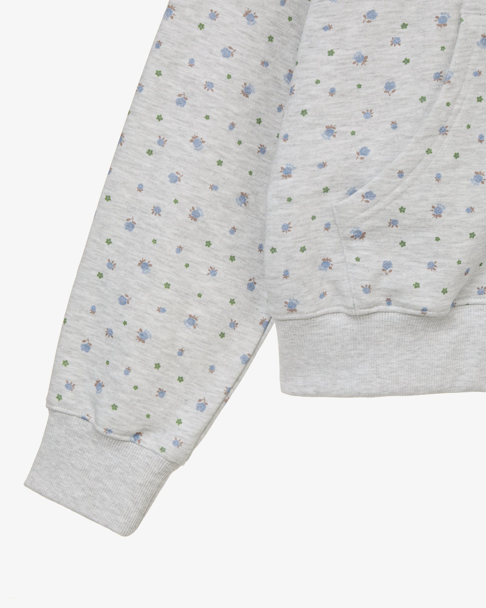 WEB LOGO FLOWER HOOD ZIP-UP [BLUE]