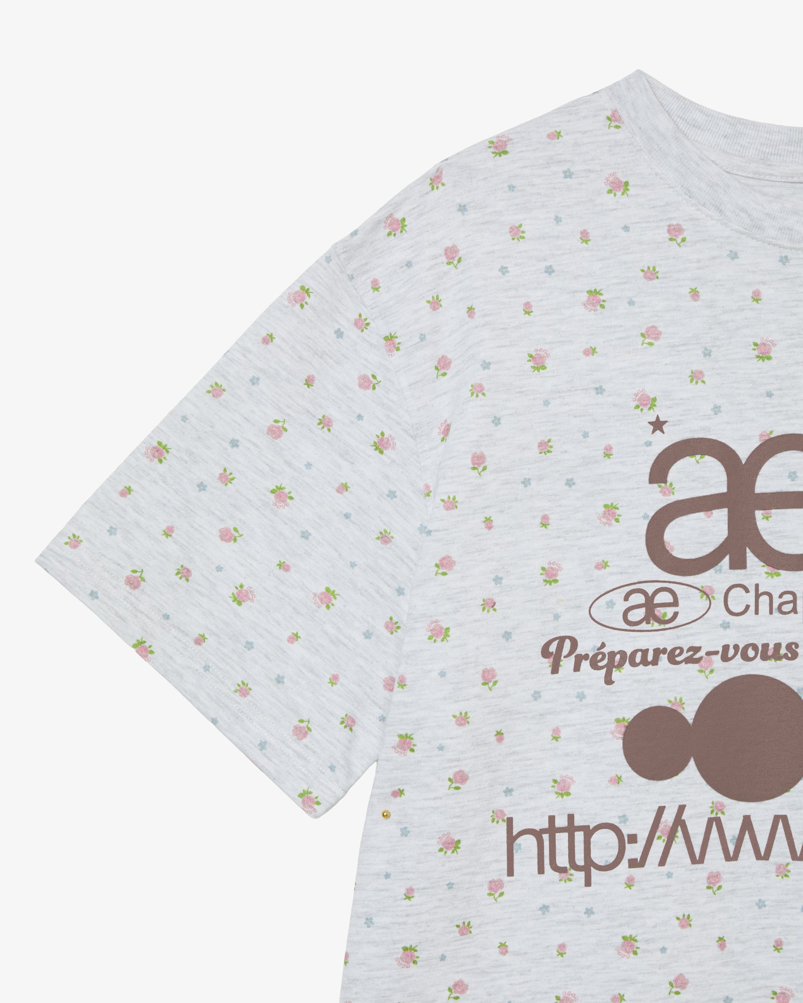 WEB LOGO FLOWER T-SHIRTS [LIGHT GREY]