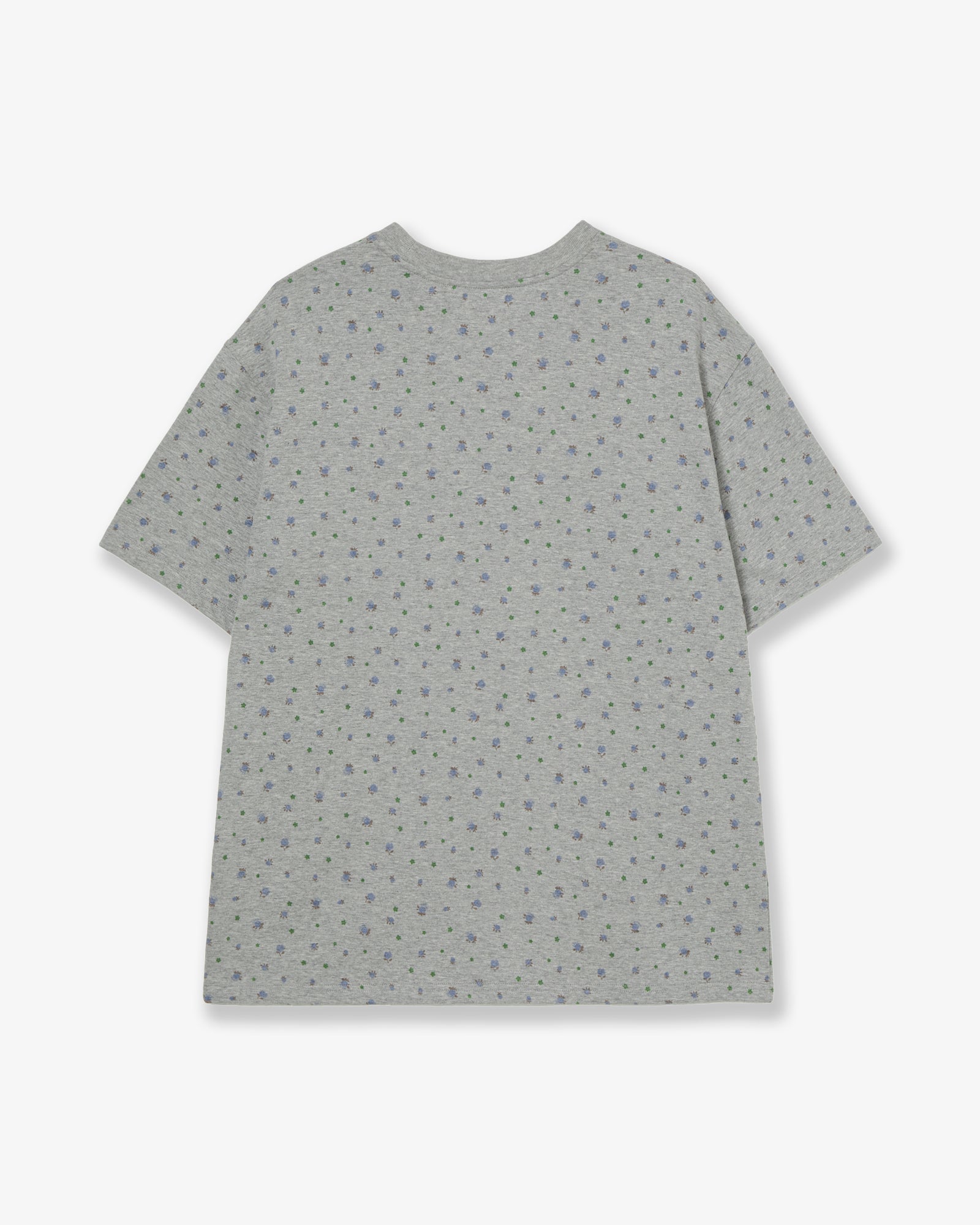 WEB LOGO FLOWER T-SHIRTS [MELANGE GREY]
