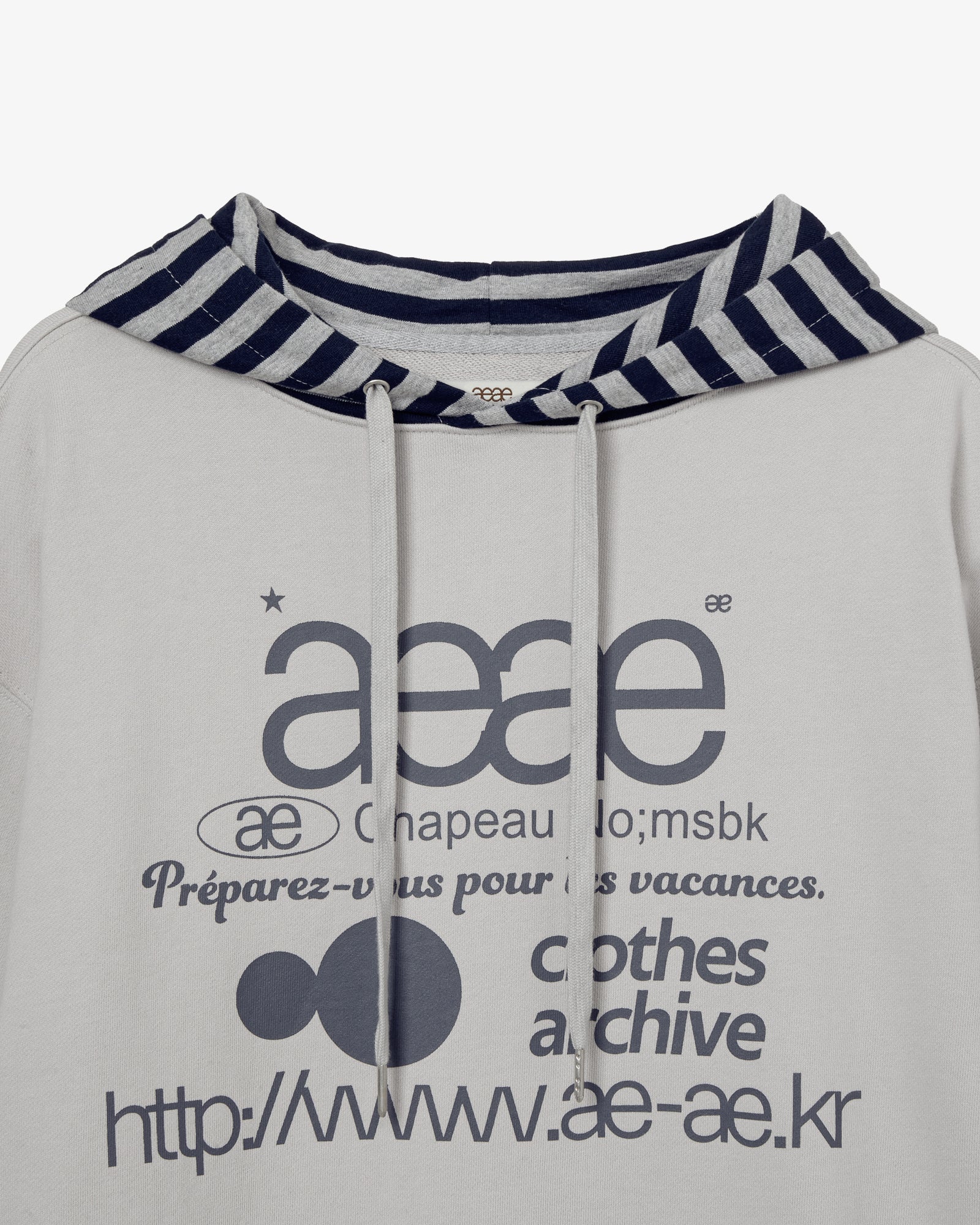 WEB LOGO LOOSED HOODIE [ASH]