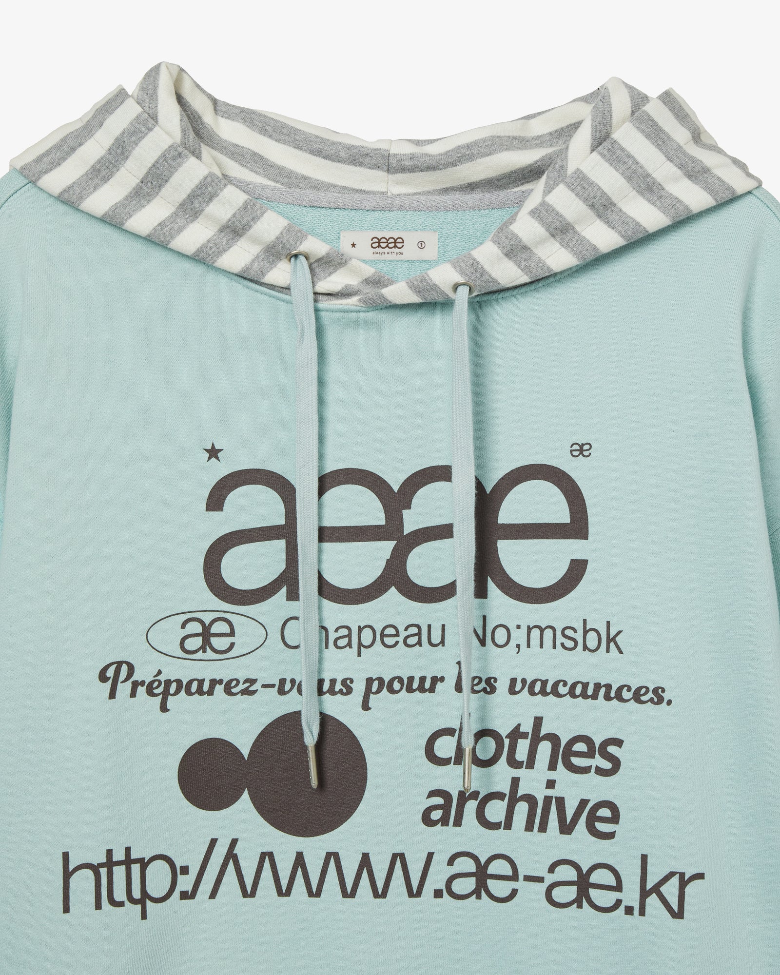 WEB LOGO LOOSED HOODIE [MINT]