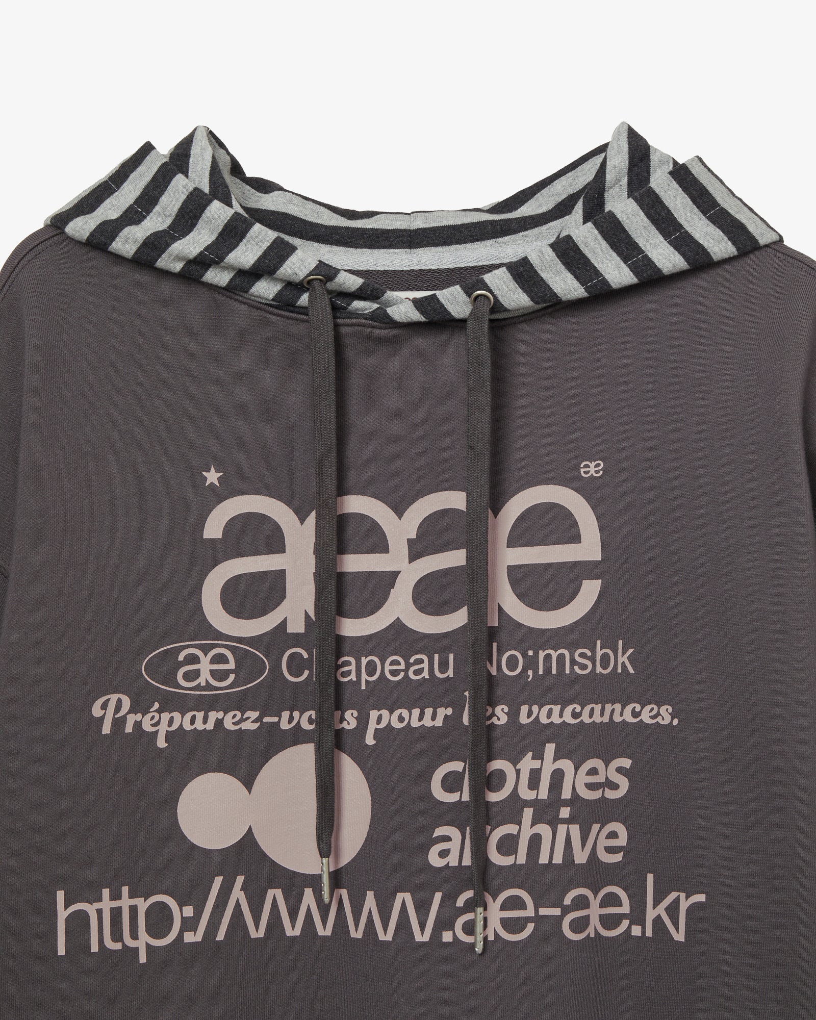 WEB LOGO LOOSED HOODIE [PURPLE CHARCOAL]