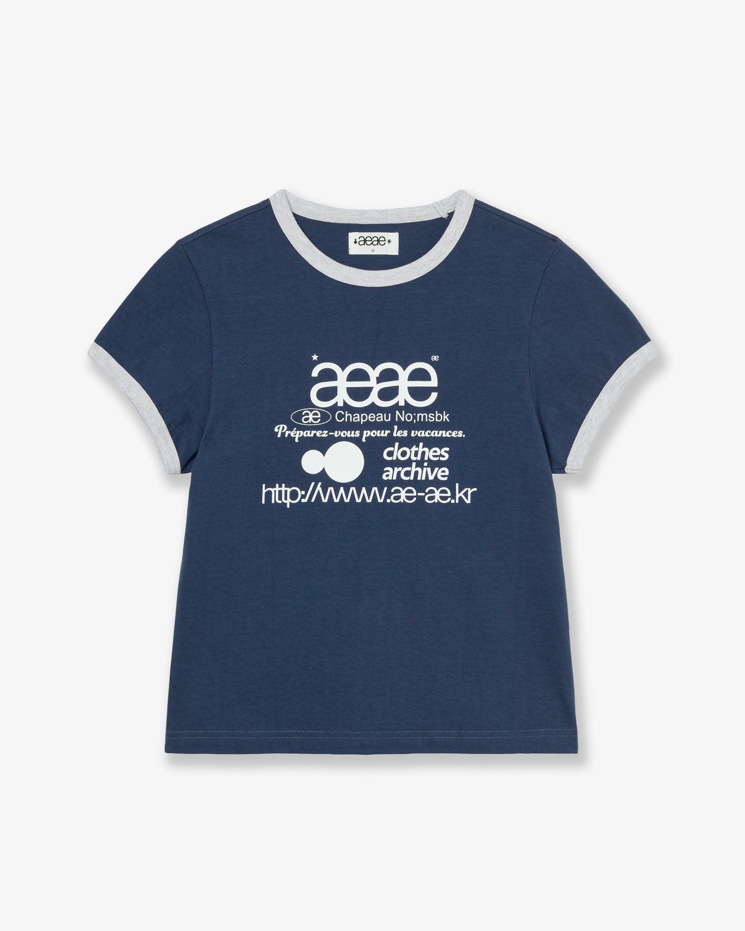 WEB LOGO RINGER TEE [INDIGO]