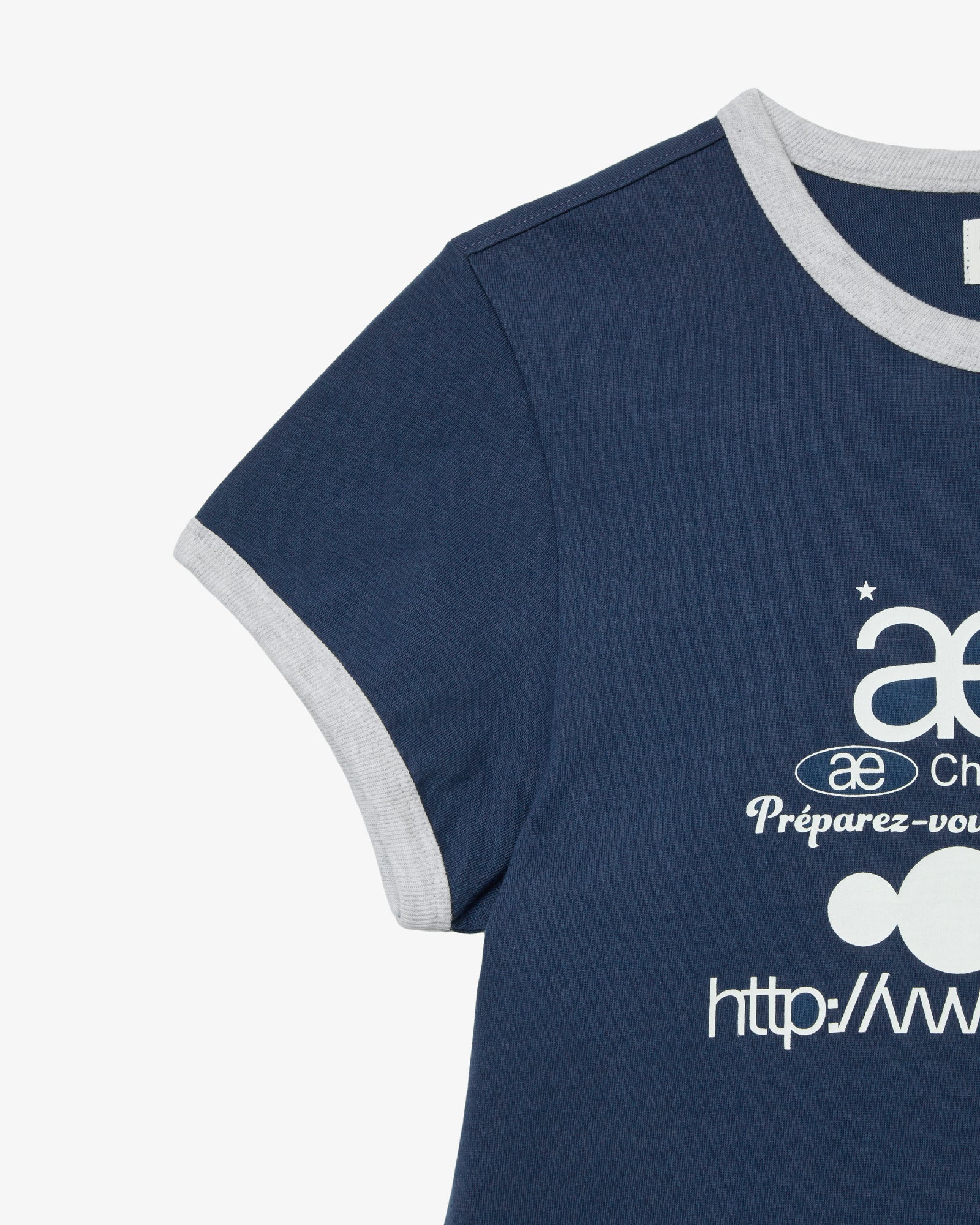 WEB LOGO RINGER TEE [INDIGO]