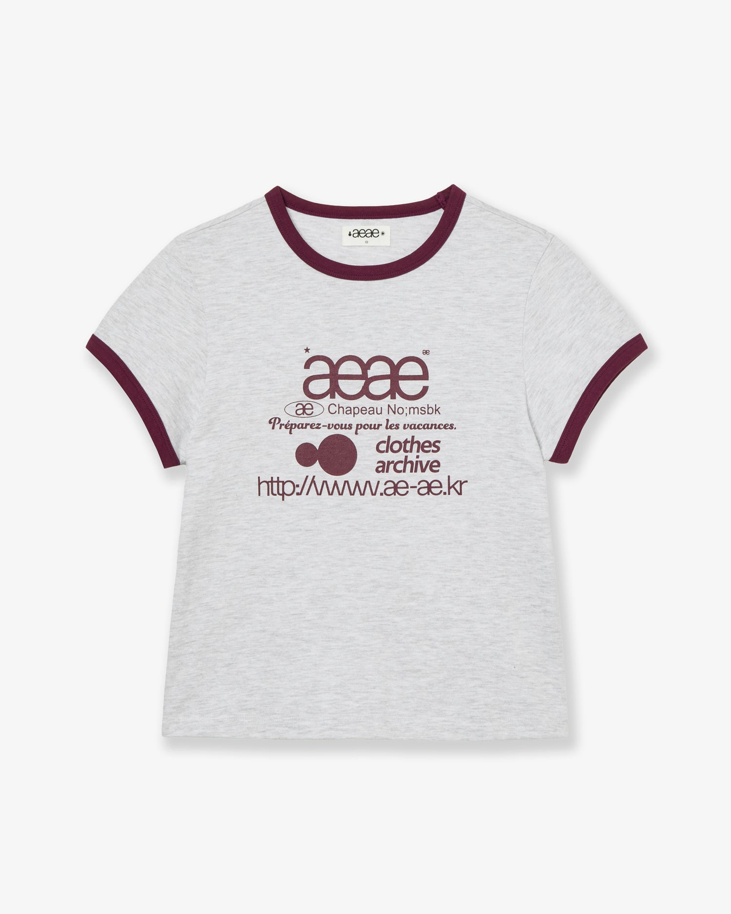 WEB LOGO RINGER TEE [LIGHT GREY]