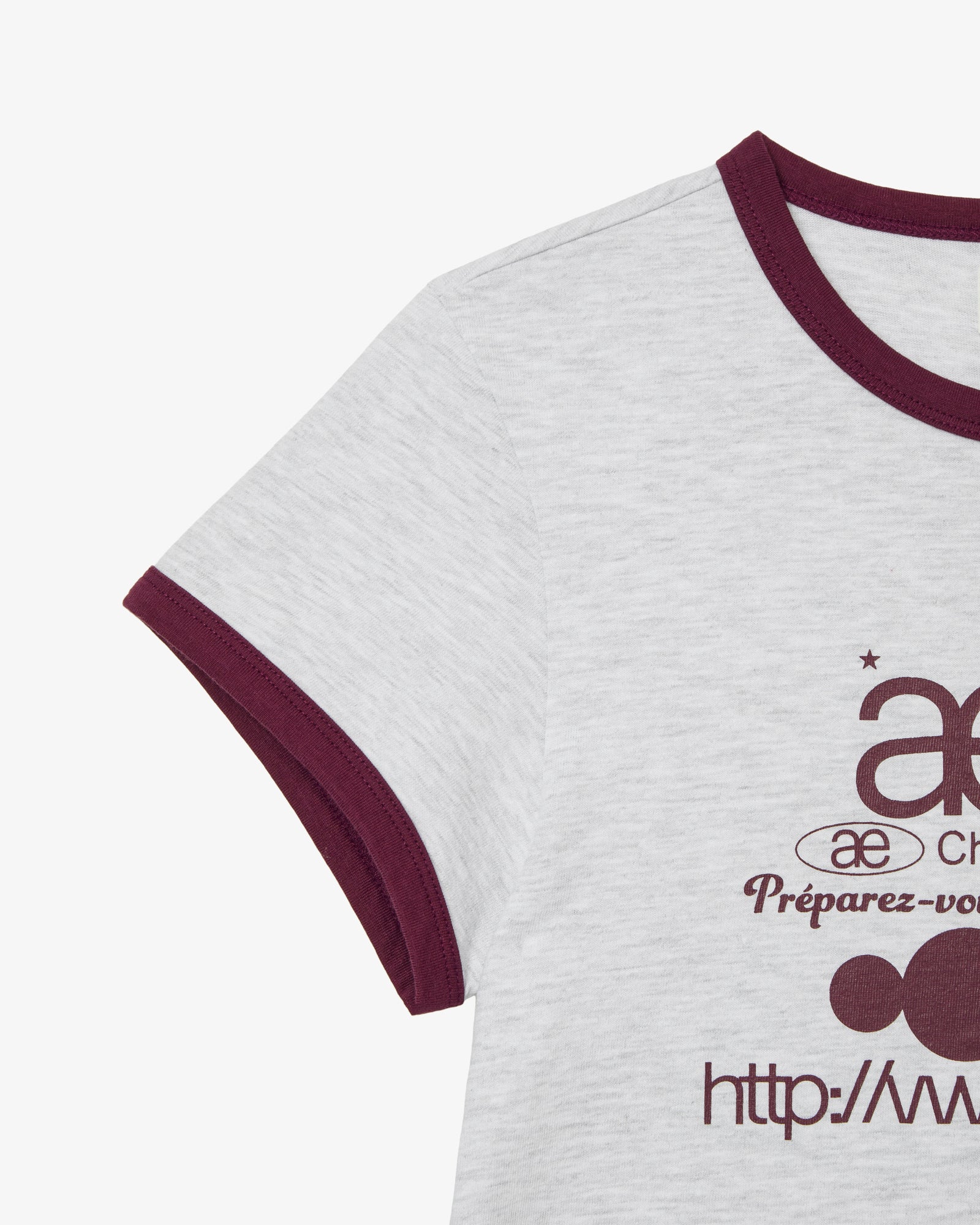 WEB LOGO RINGER TEE [LIGHT GREY]