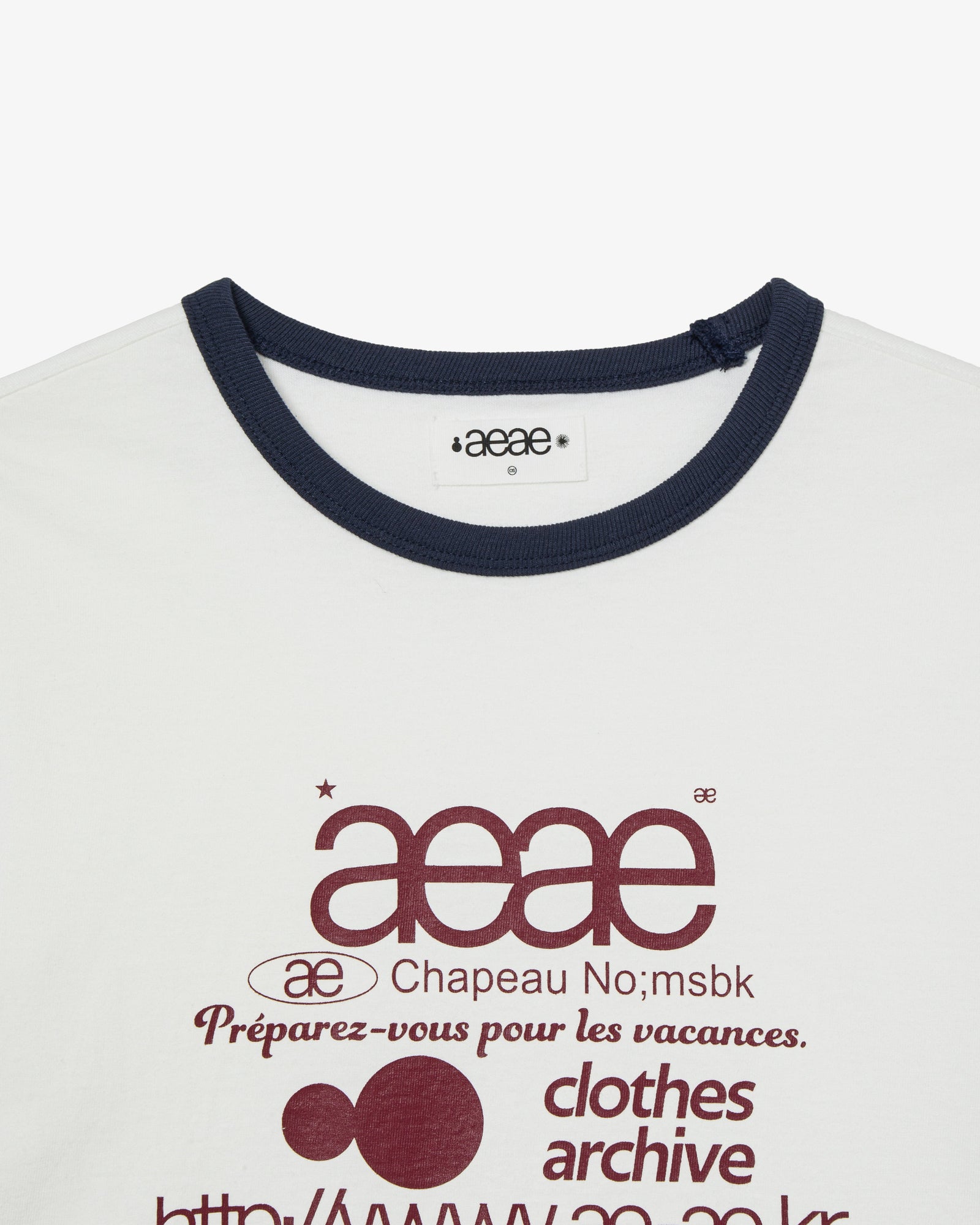 WEB LOGO RINGER TEE [WHITE]