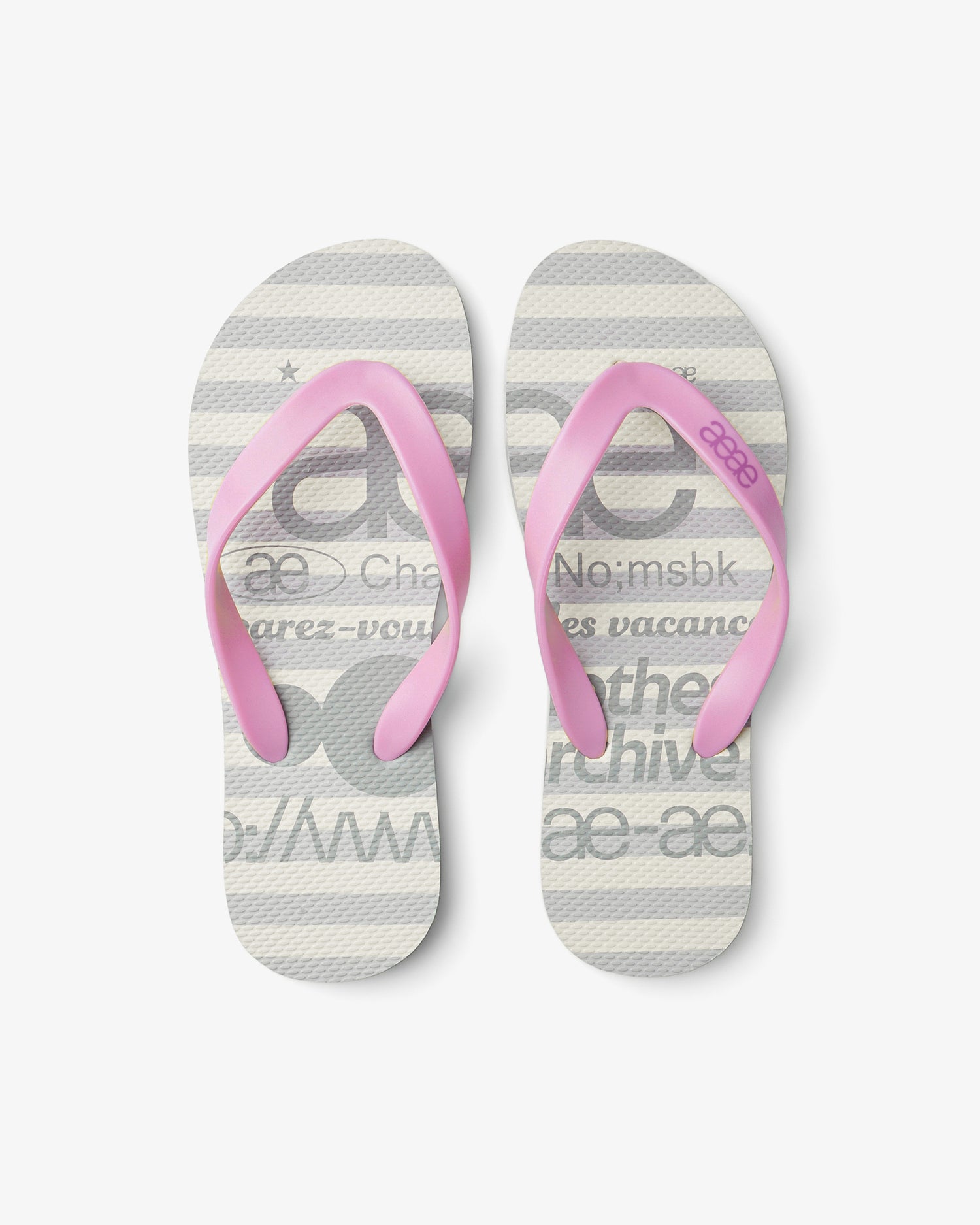 【予約商品】WEB LOGO STRIPE FLIP FLOP [GREY]