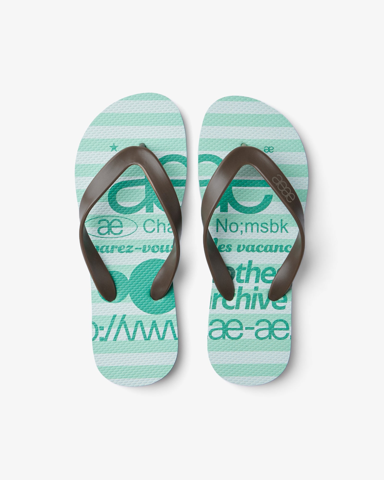 【予約商品】WEB LOGO STRIPE FLIP FLOP [MINT]