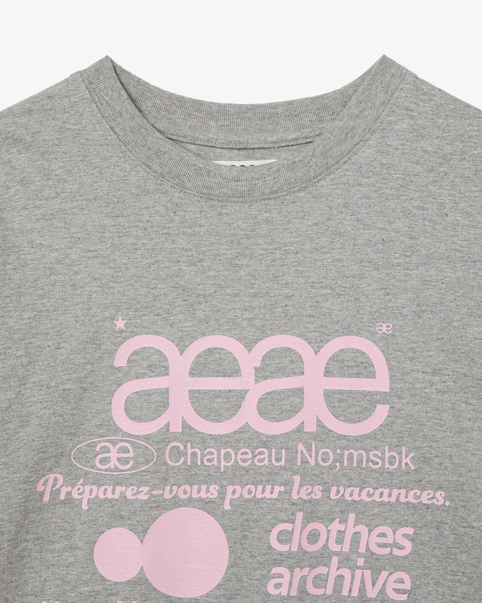 WEB LOGO T-SHIRTS [GREY/PINK]