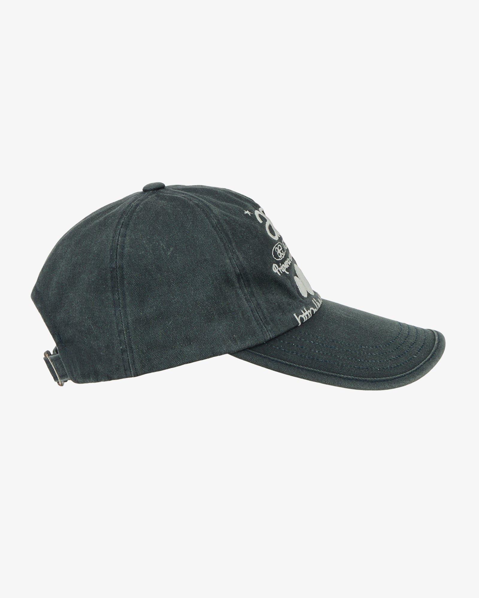 WEB LOGO WASHED 5 PANNEL BALL CAP [NAVY]
