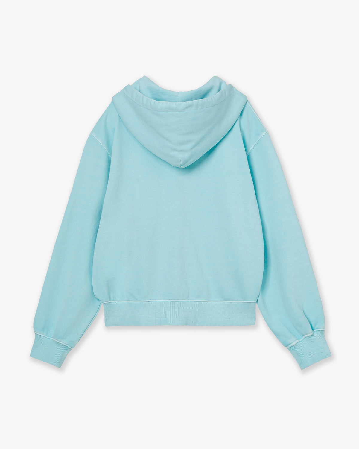 WEB LOGO WASHED HOOD ZIP UP [BLUE]