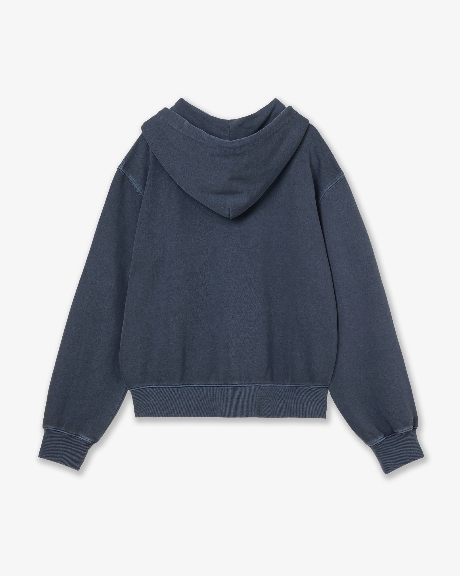 WEB LOGO WASHED HOOD ZIP UP [NAVY]