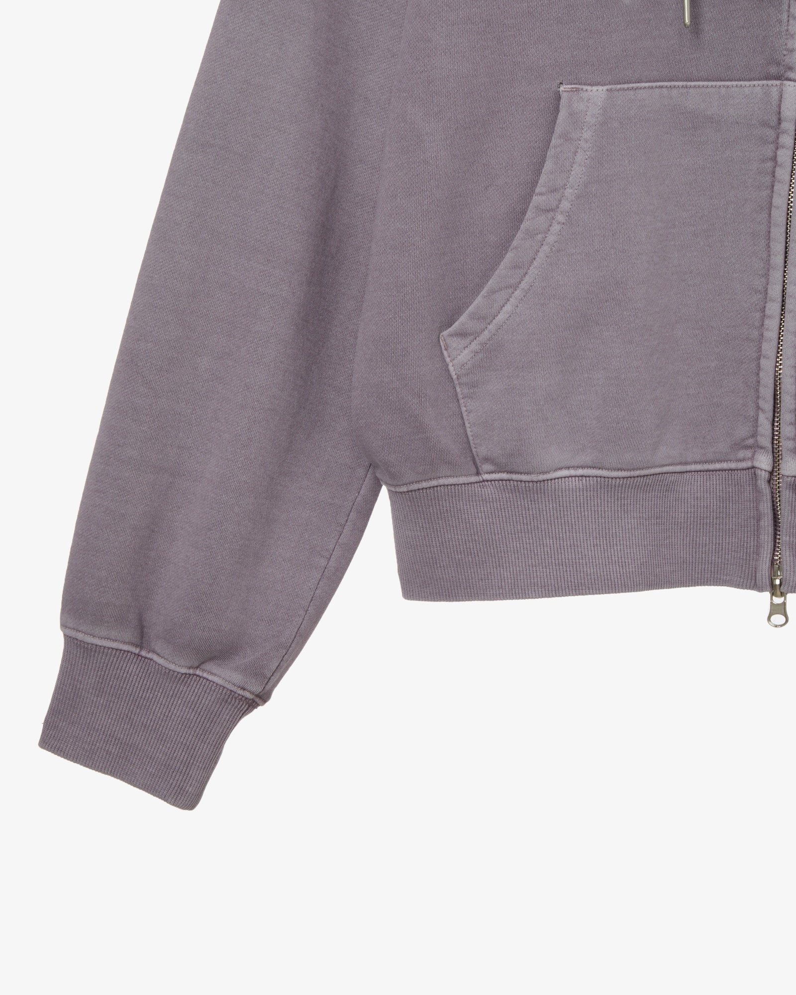 WEB LOGO WASHED HOOD ZIP UP [PURPLE GREY]