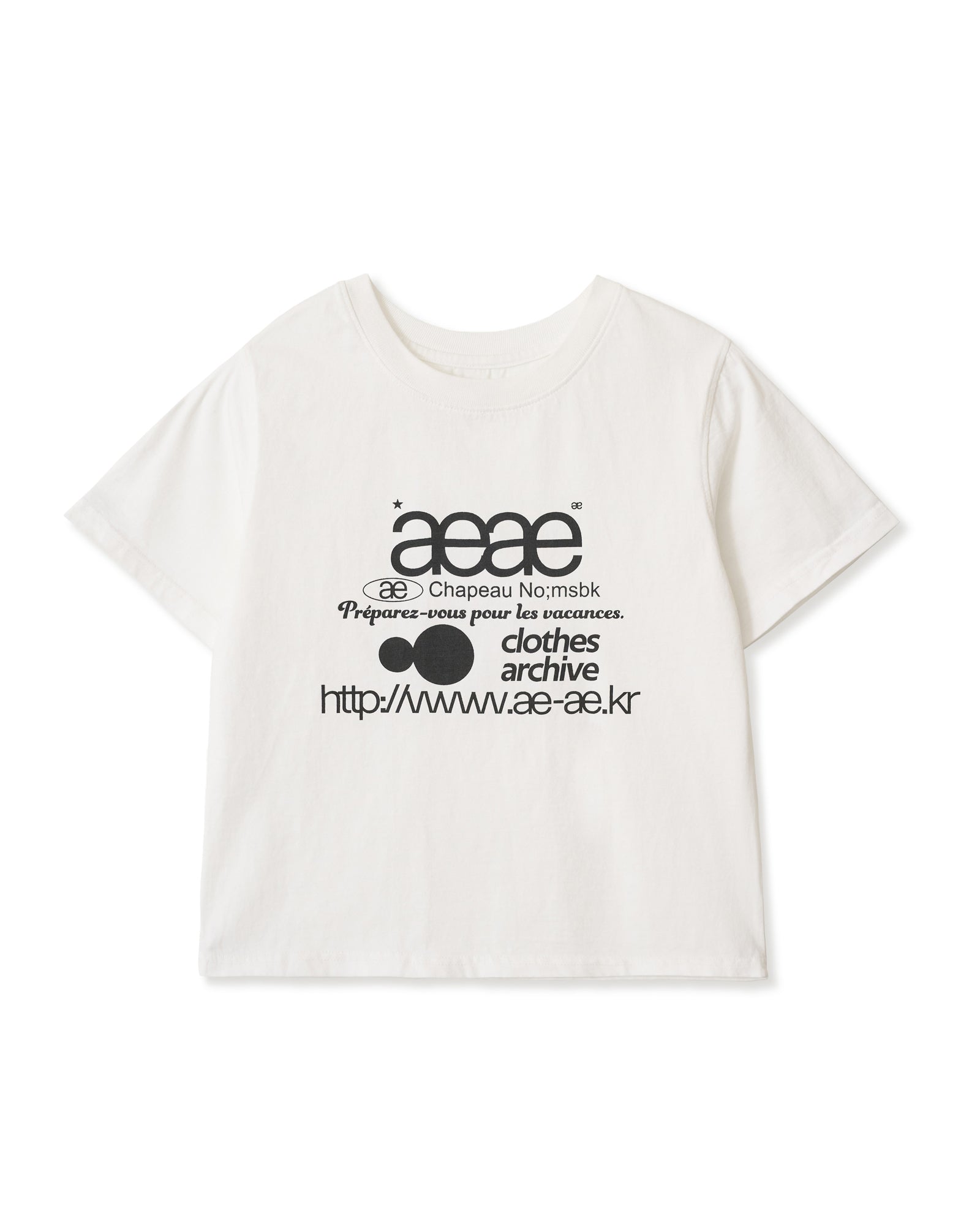 WEB LOGO CROP T-SHIRTS [WHITE]