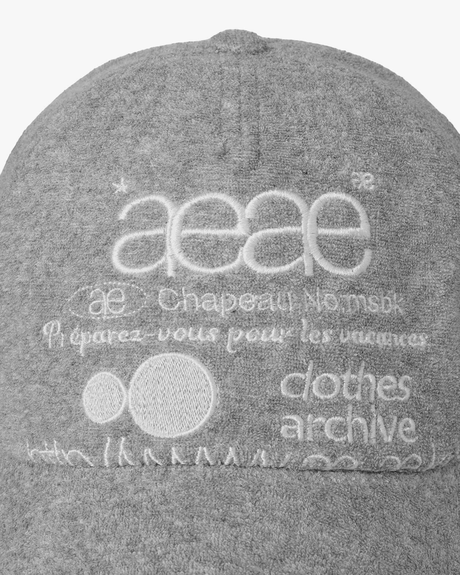 WEB LOGO FLEECE CAP [GREY]