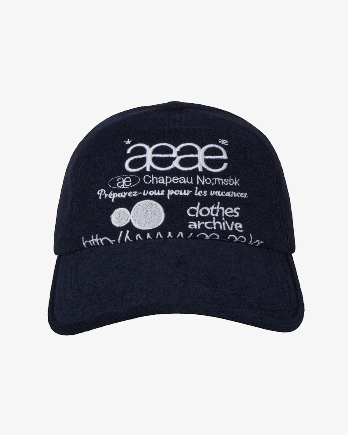 WEB LOGO FLEECE CAP [NAVY]