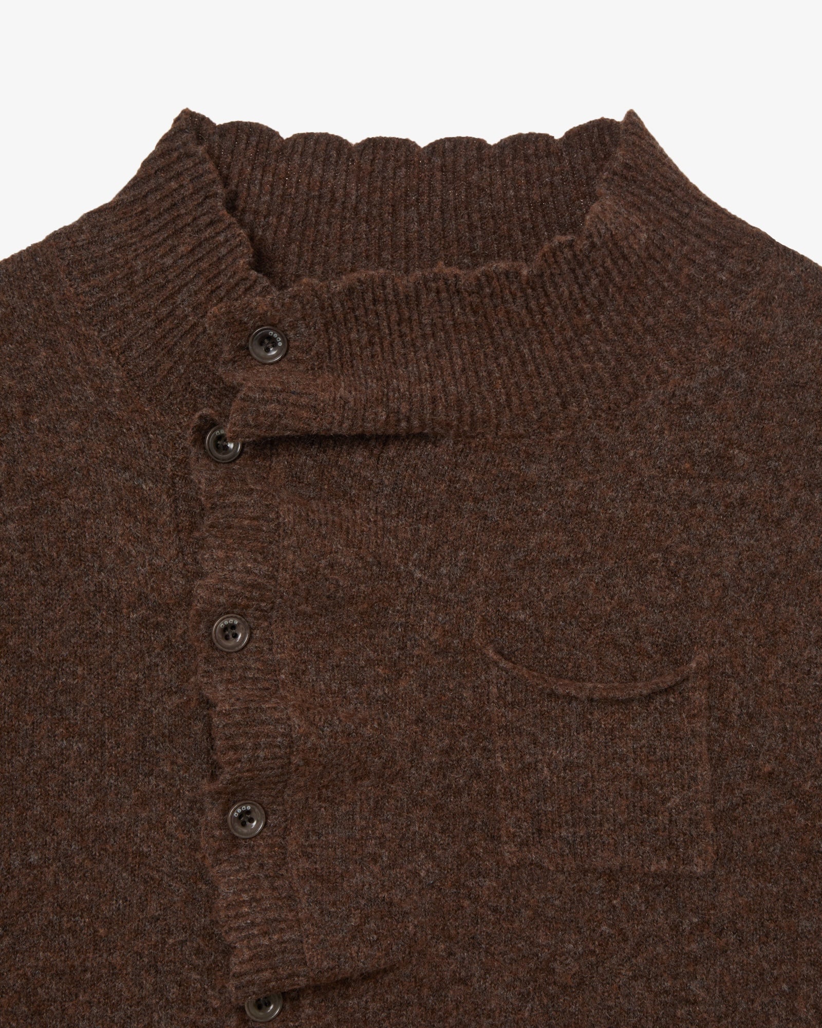 WRINKLE LAYERED CARDIGAN [BROWN]