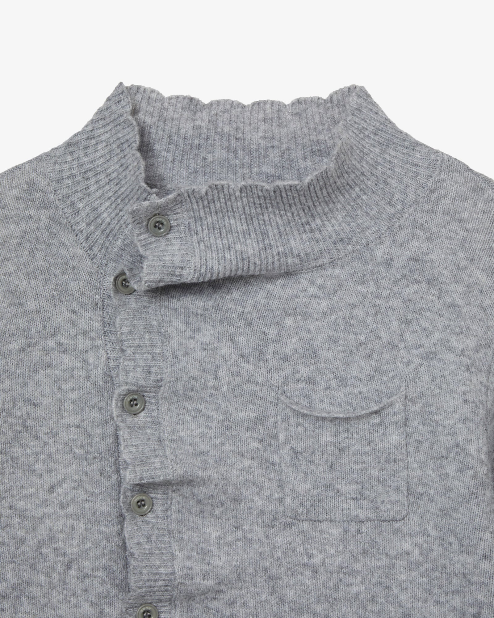 WRINKLE LAYERED CARDIGAN [CHARCOAL]