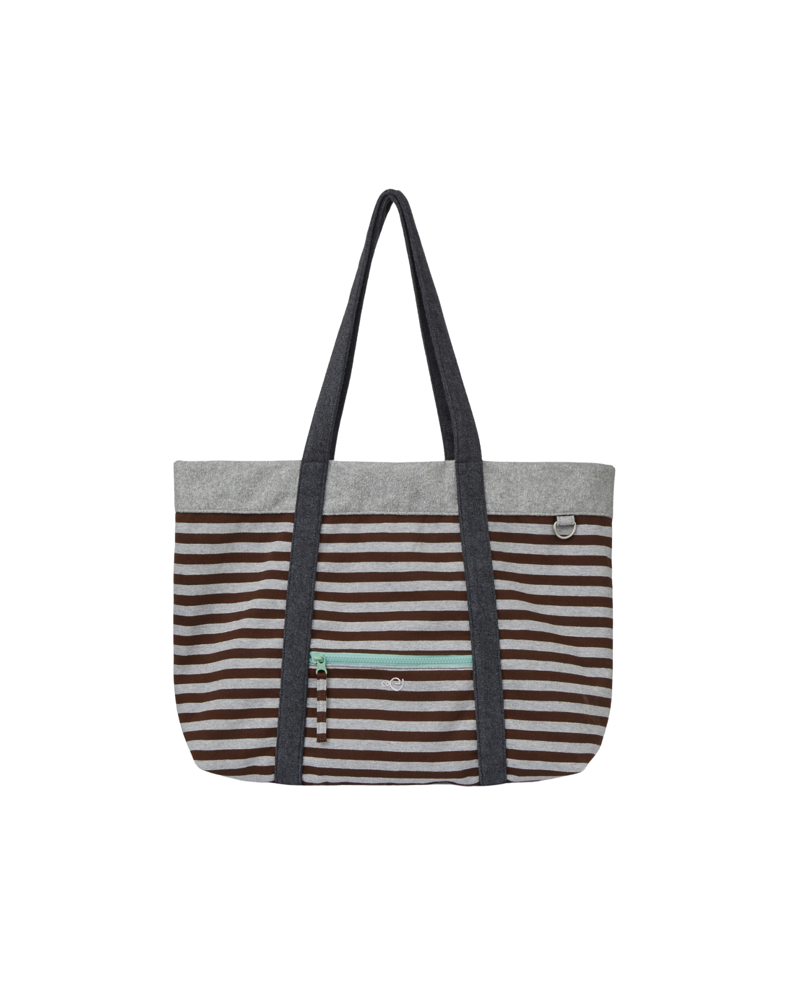 STRIPE BIG TOTE BAG [BROWN]