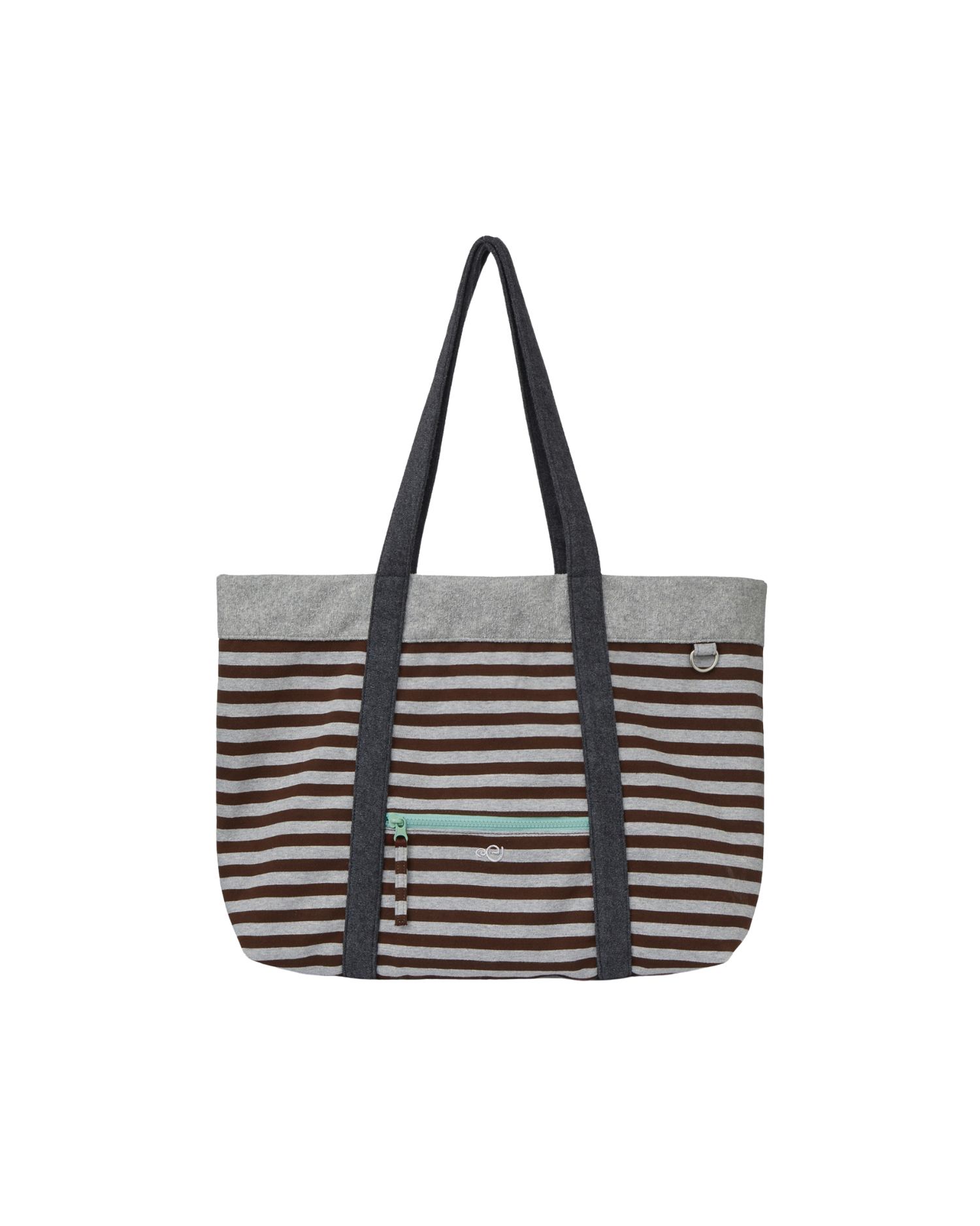 STRIPE BIG TOTE BAG [BROWN]