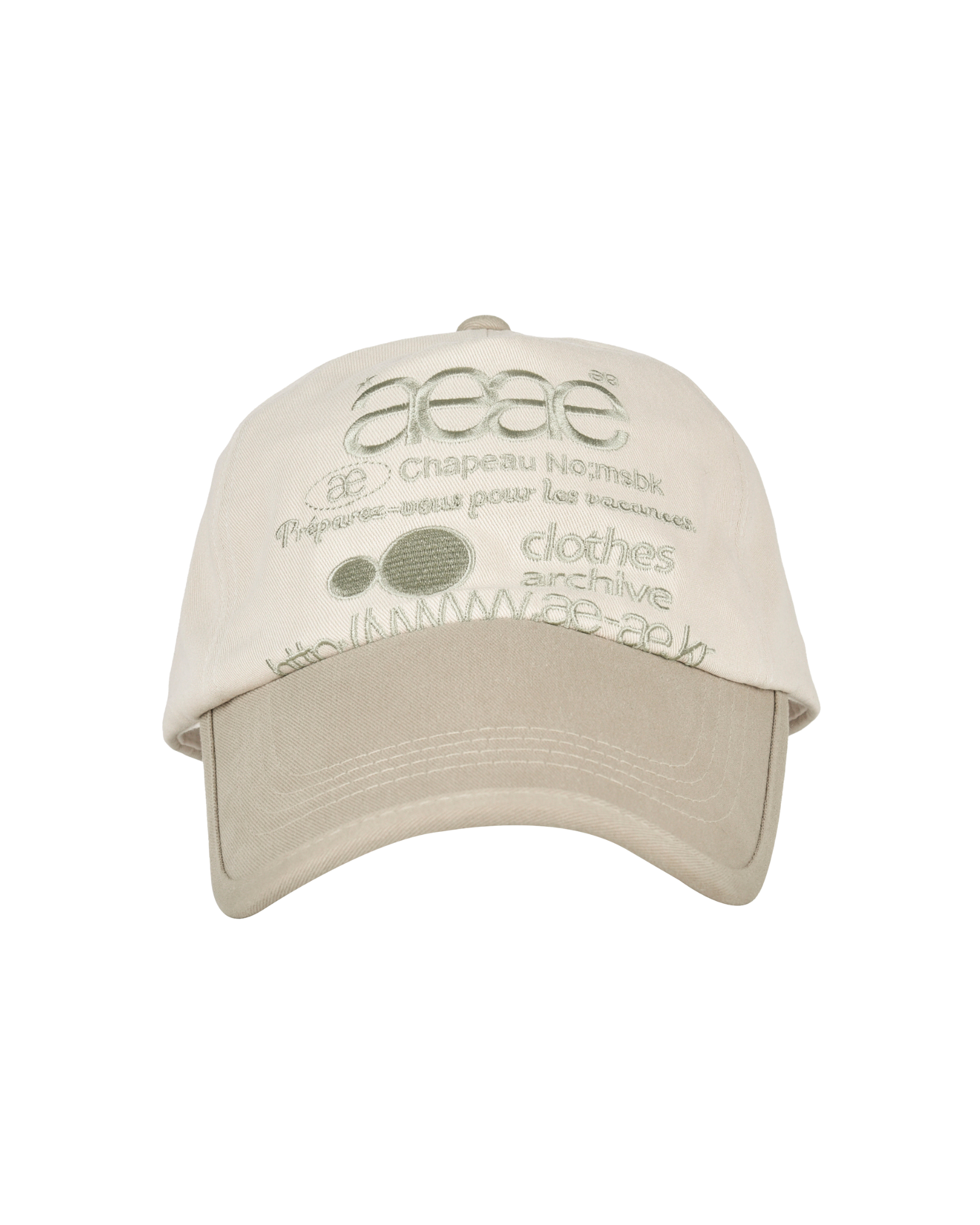 WEB LOGO 5 PANNEL BALL CAP [KHAKI]