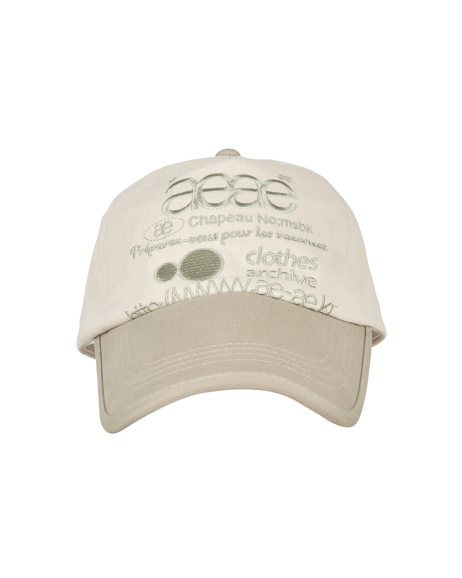WEB LOGO 5 PANNEL BALL CAP [KHAKI]