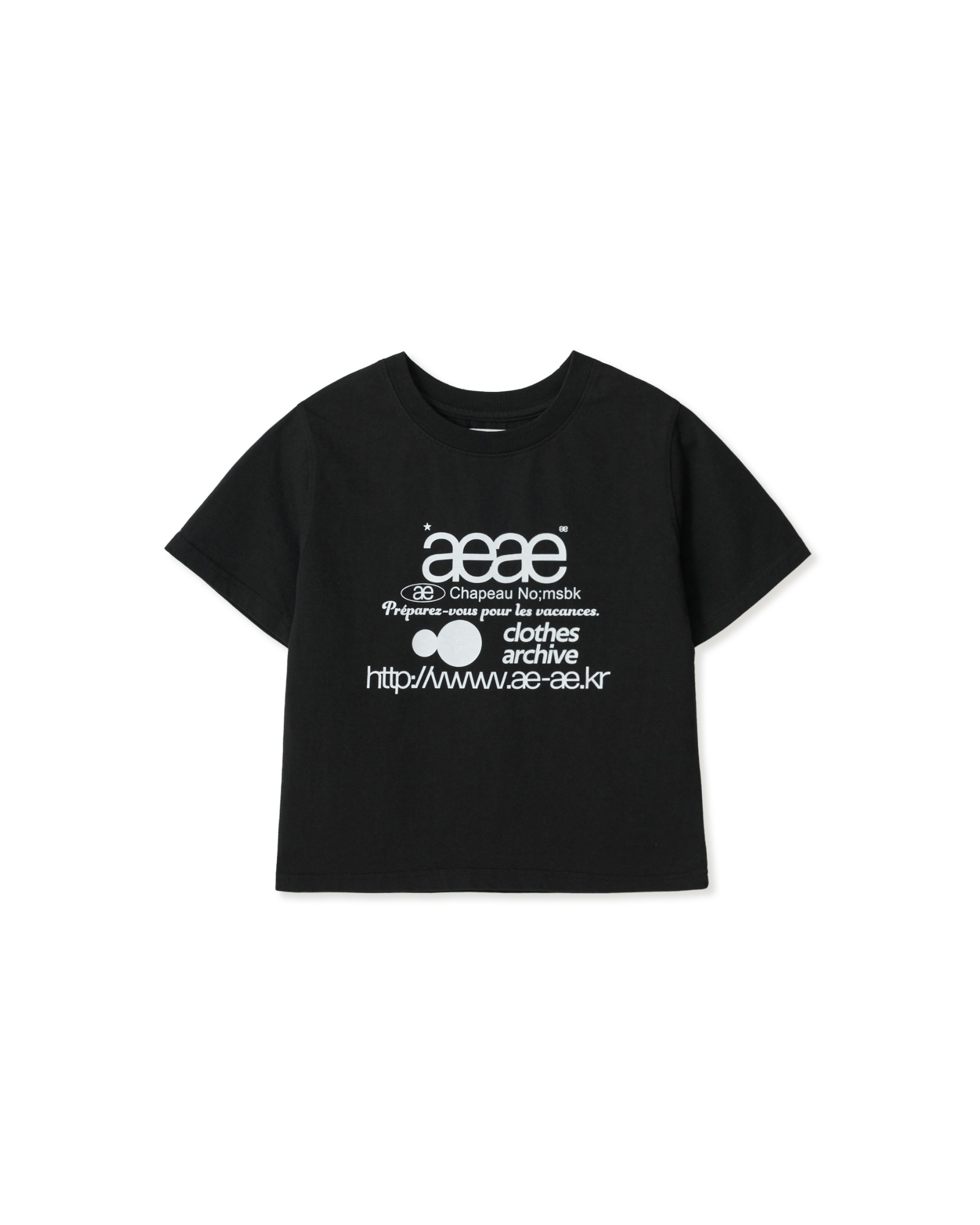 WEB LOGO CROP T-SHIRTS [BLACK]