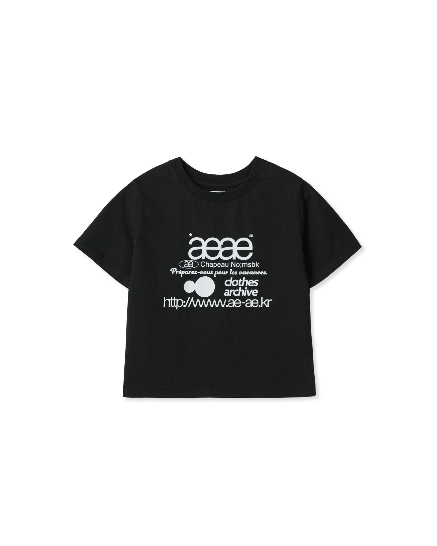 WEB LOGO CROP T-SHIRTS [BLACK]