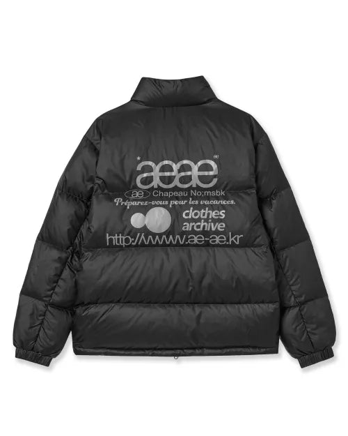 WEB LOGO DOWN JACKET [BLACK]