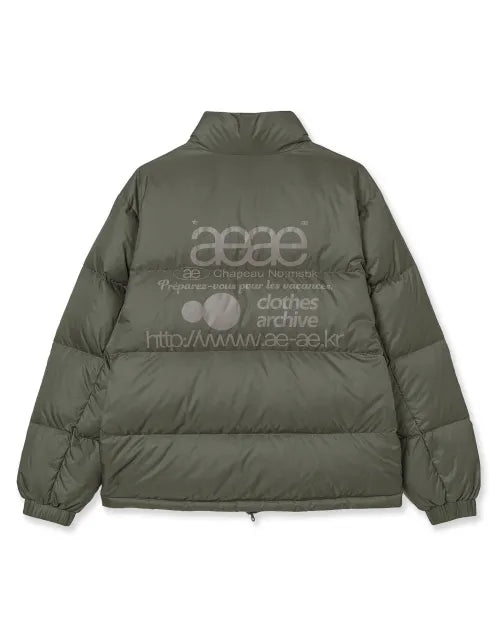 WEB LOGO DOWN JACKET [WARM GREY]
